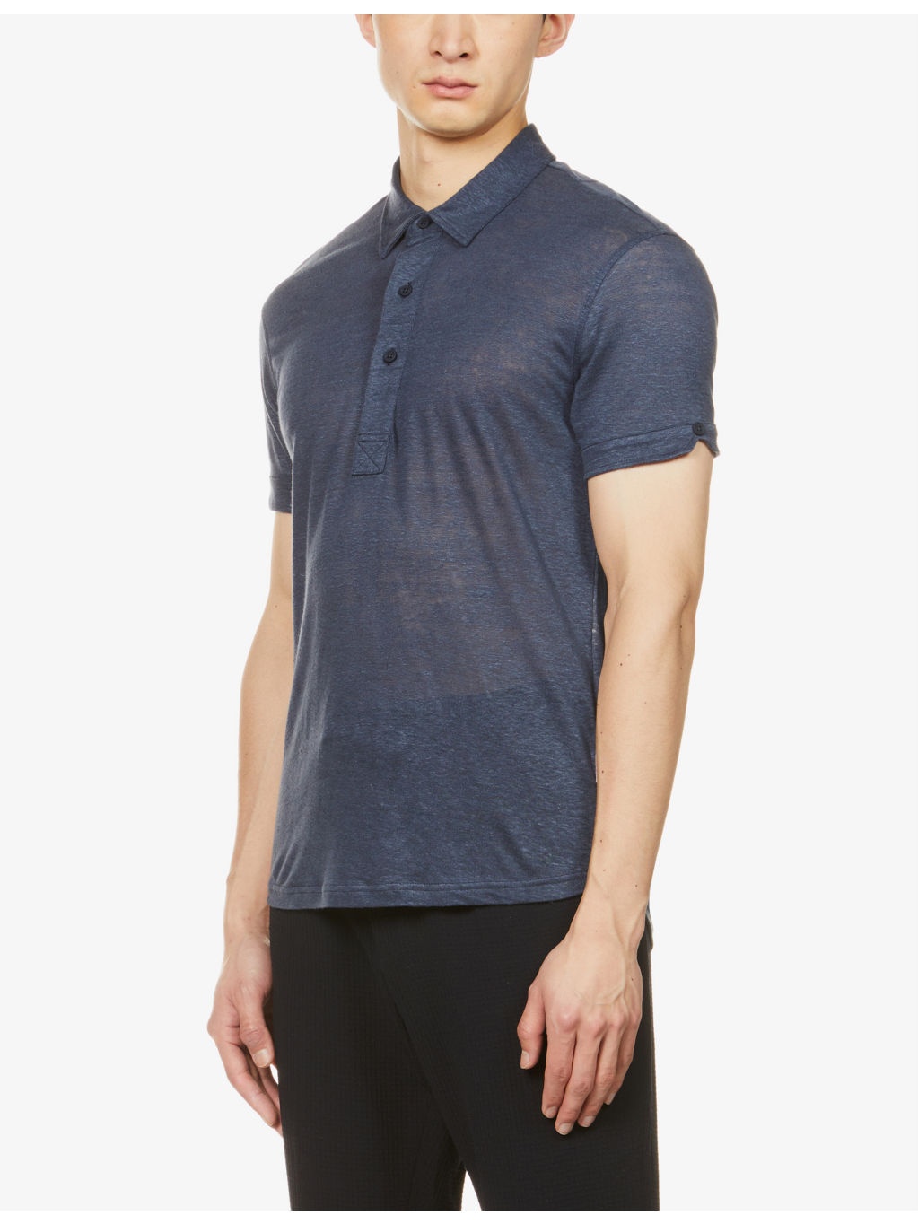 Sebastian regular-fit linen polo shirt - 3