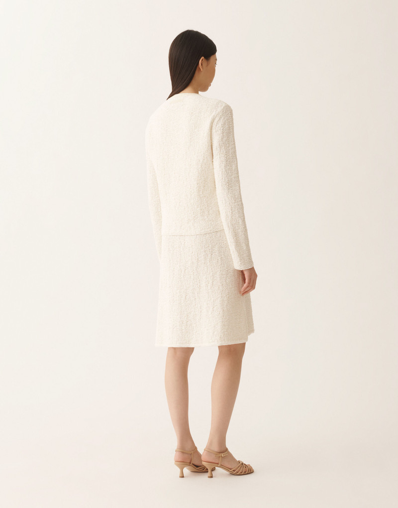 Cotton tweed bomber with sequins 4