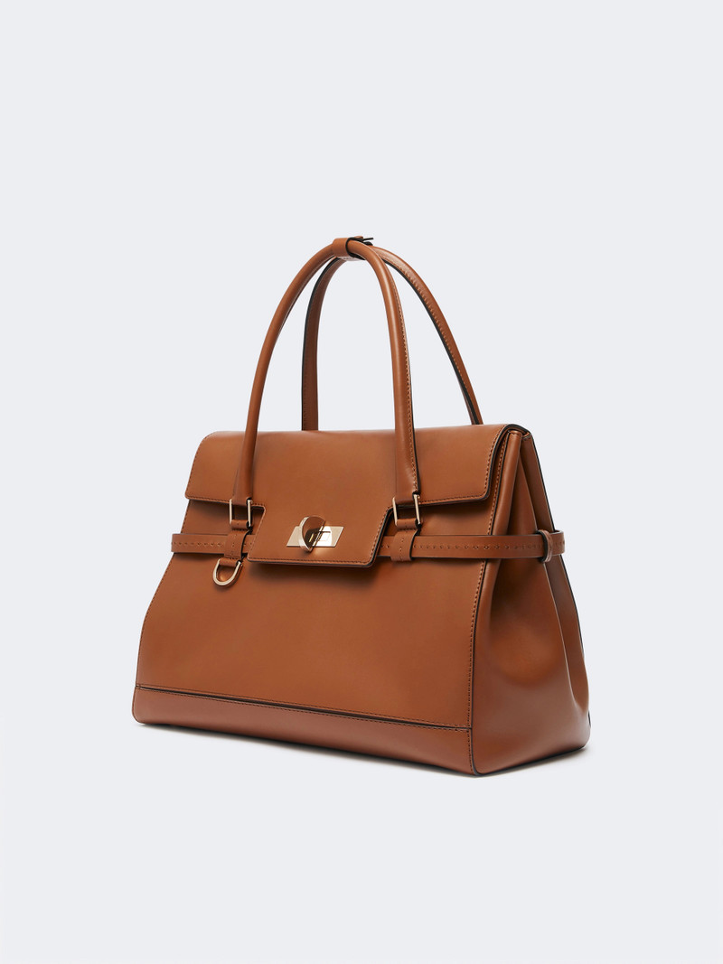 Max Mara MARGAUX25 Natural leather handbag - AMBER BROWN outlook