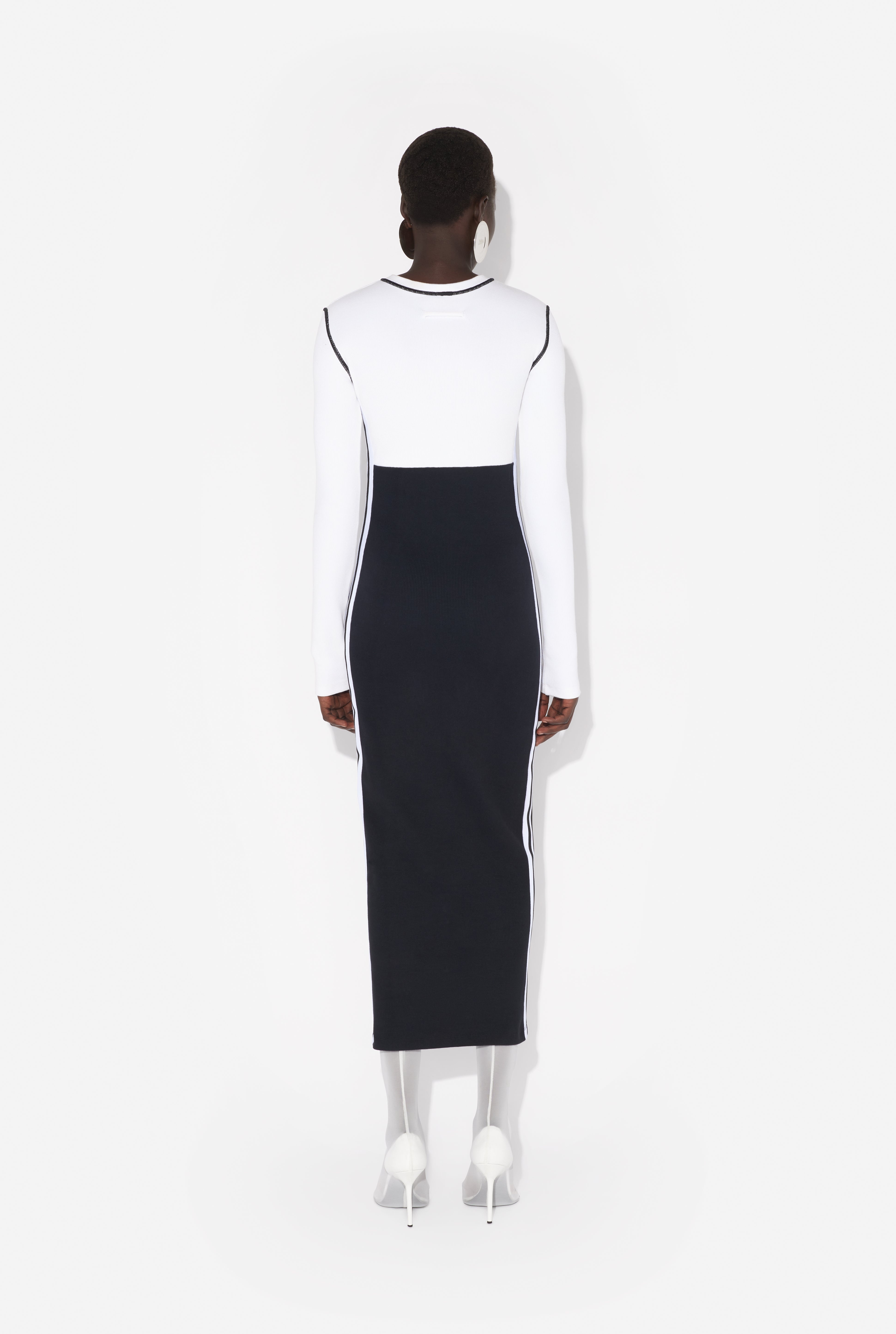 THE LONG COLOR-BLOCK DRESS - 2