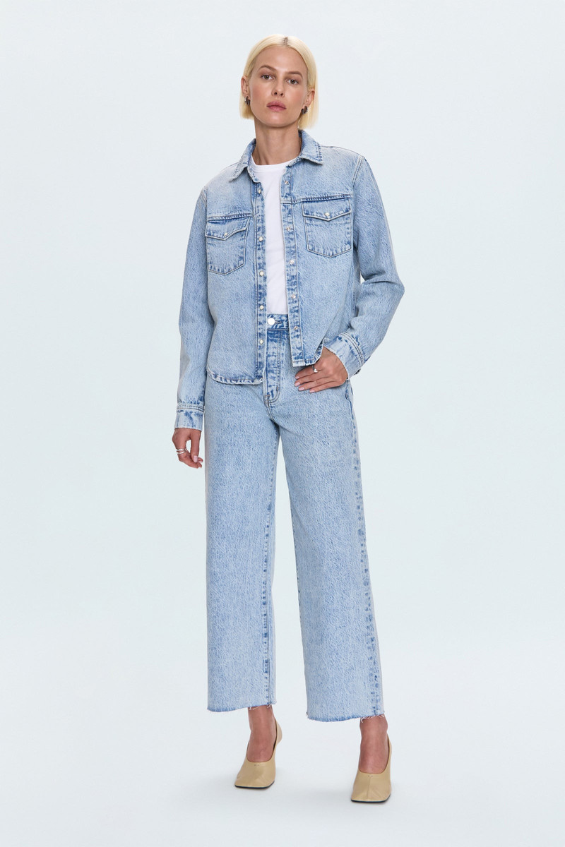 THEA SHRUNKEN DENIM SHACKET - MODENA VINTAGE 7