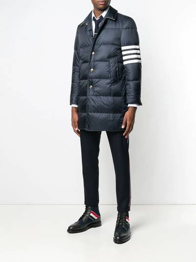 Thom Browne 4-bar Matte Nylon Bal Collar Overcoat outlook