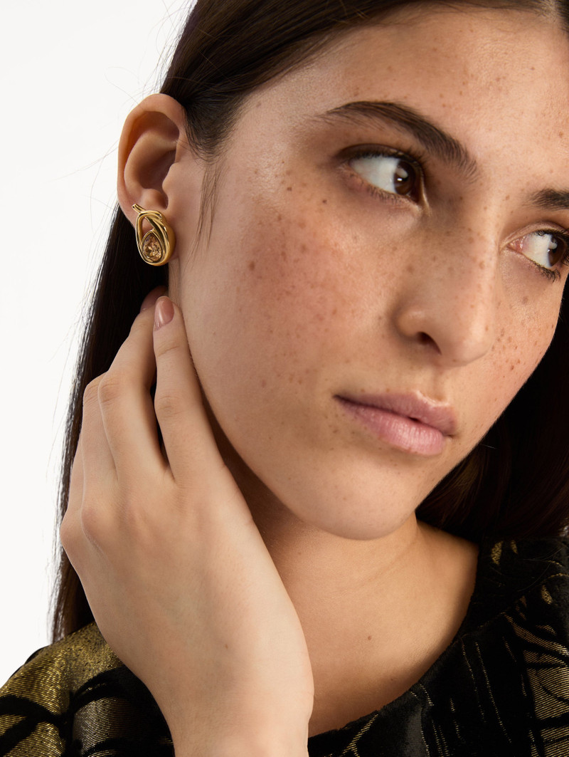 Oscar de la Renta LOOPED TEARDROP EARRINGS outlook