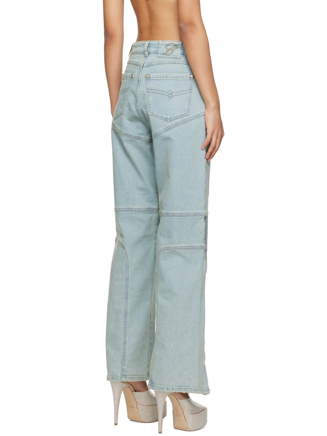 Blue Biker Jeans - 3