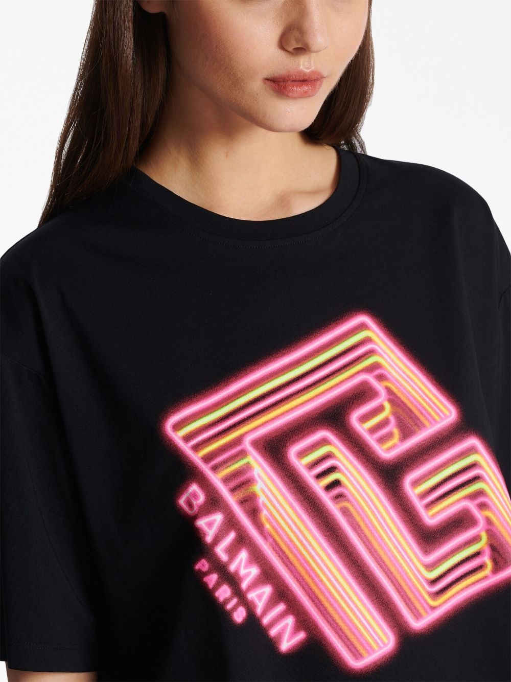 logo-print cropped T-shirt - 7