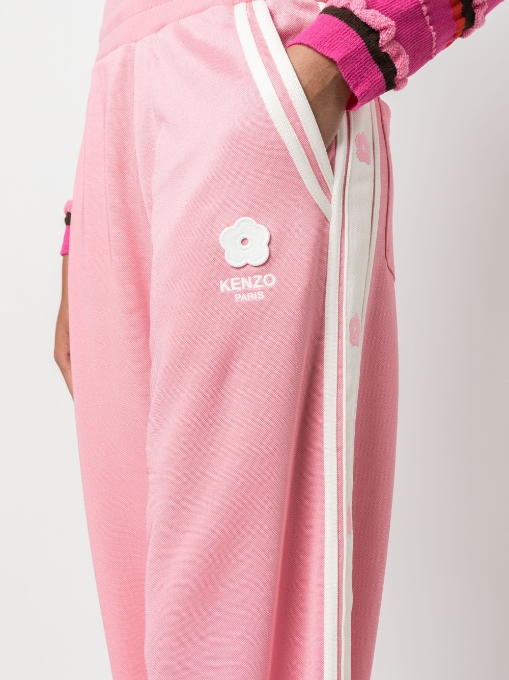 side-stripe track pants - 5