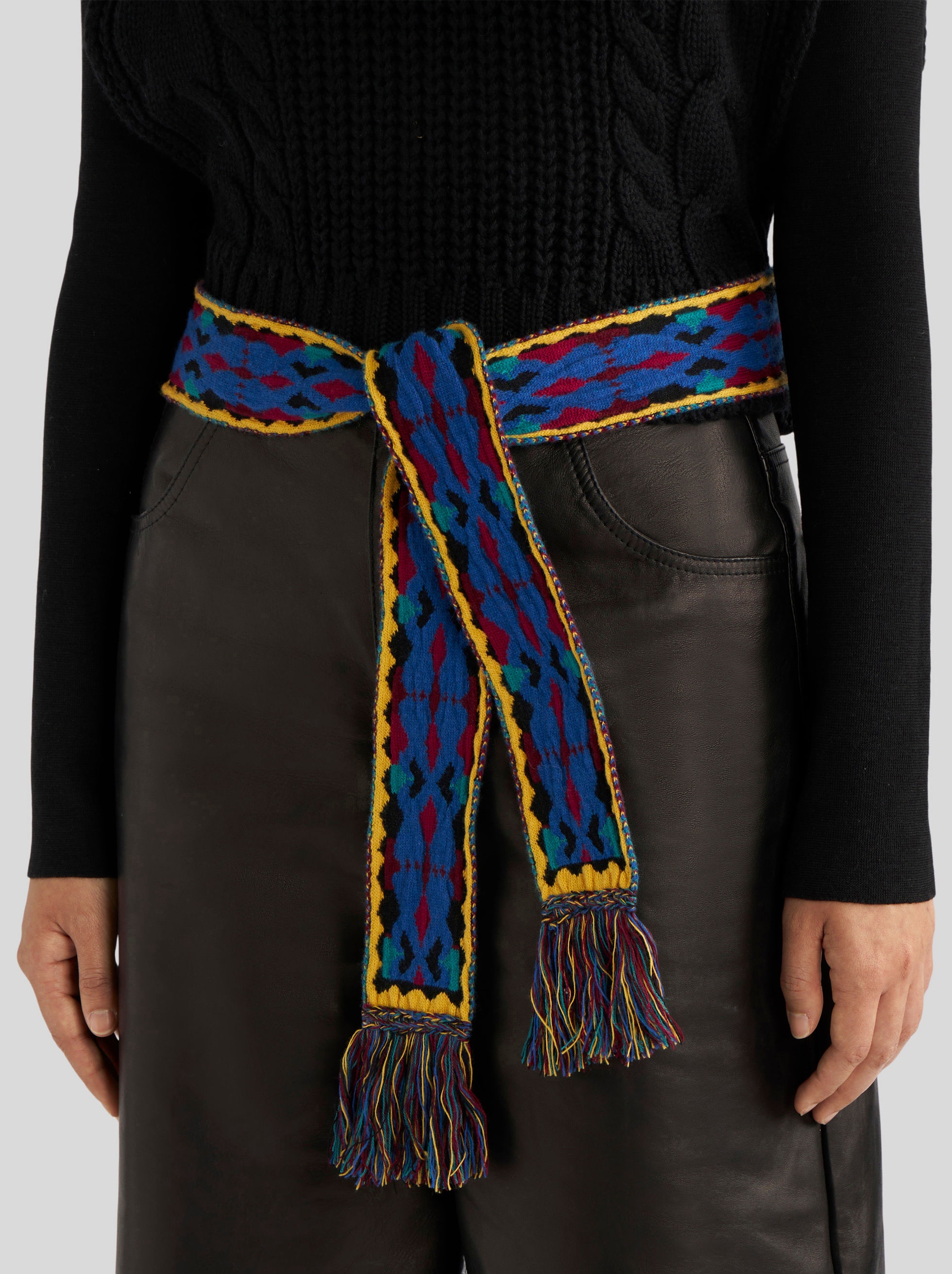 JERSEY DICKEY WITH JACQUARD BELT - 3