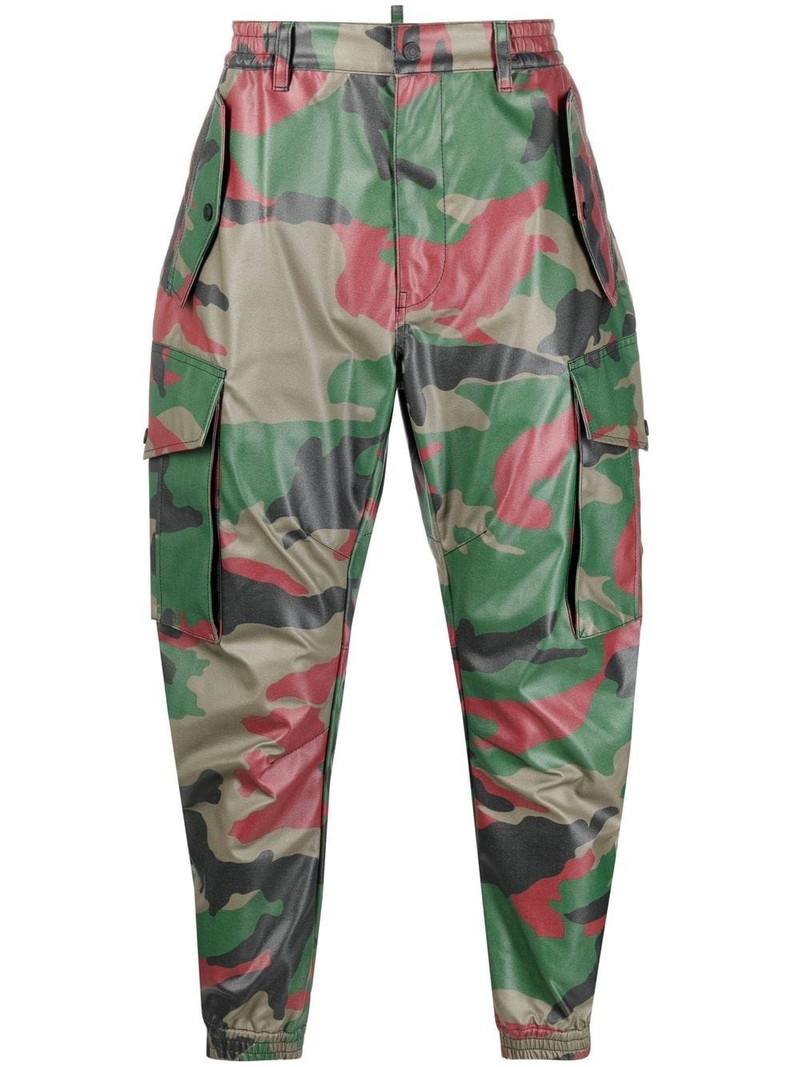 camouflage-print tapered cargo trousers 1
