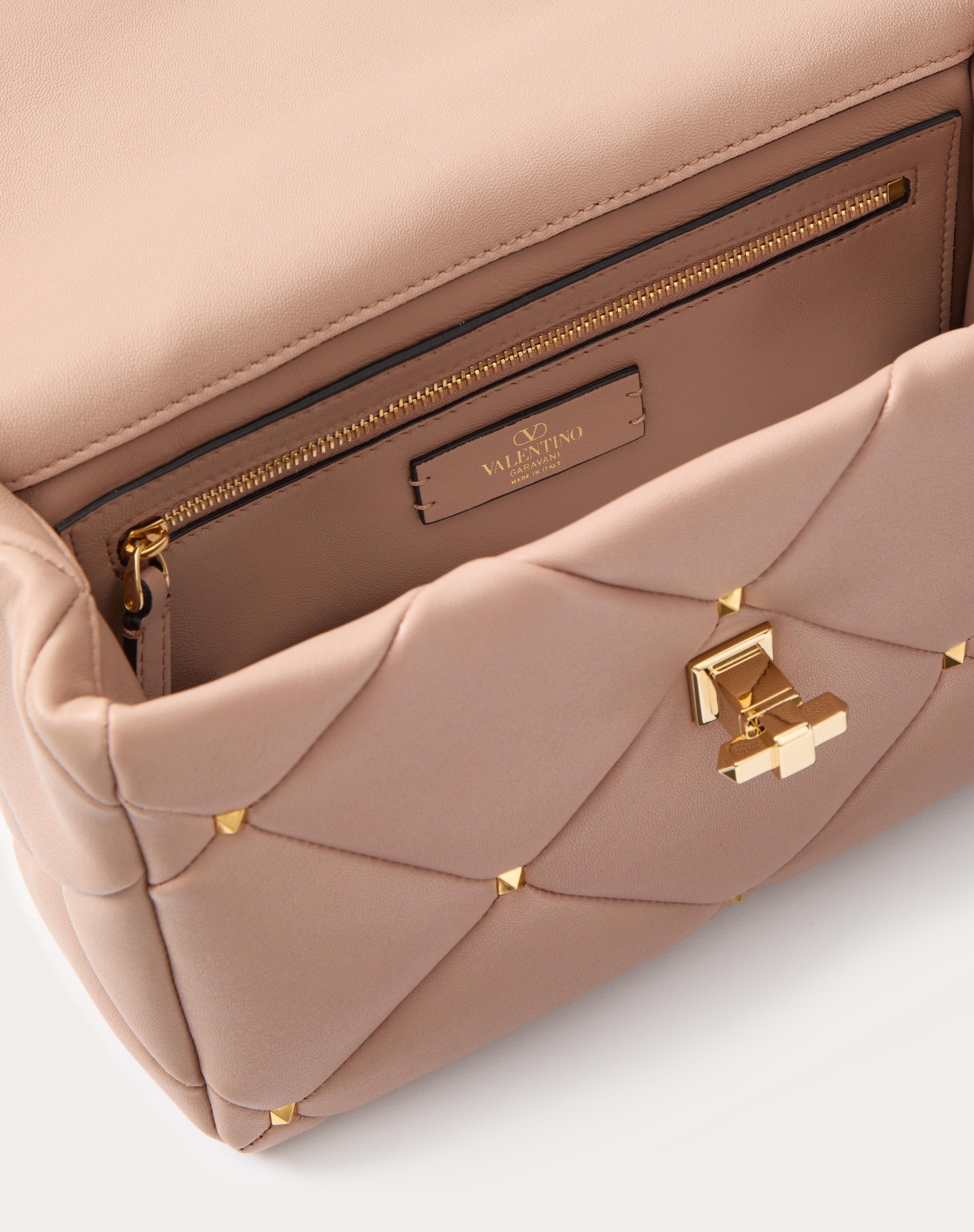 VALENTINO GARAVANI ROMAN STUD BAG IN NAPPA PATCHWORK - 4