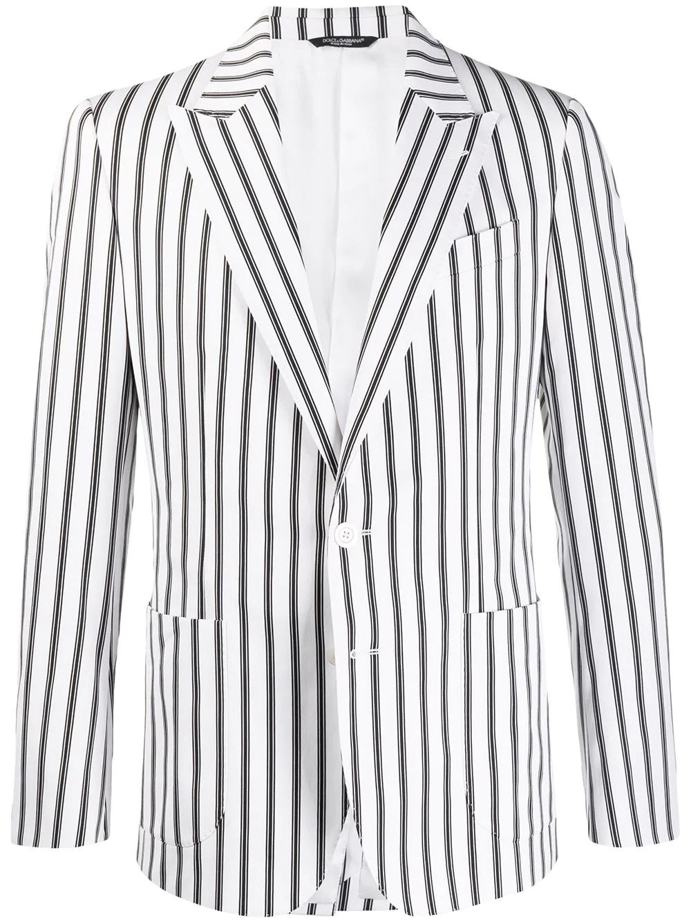 single-breasted striped blazer - 1