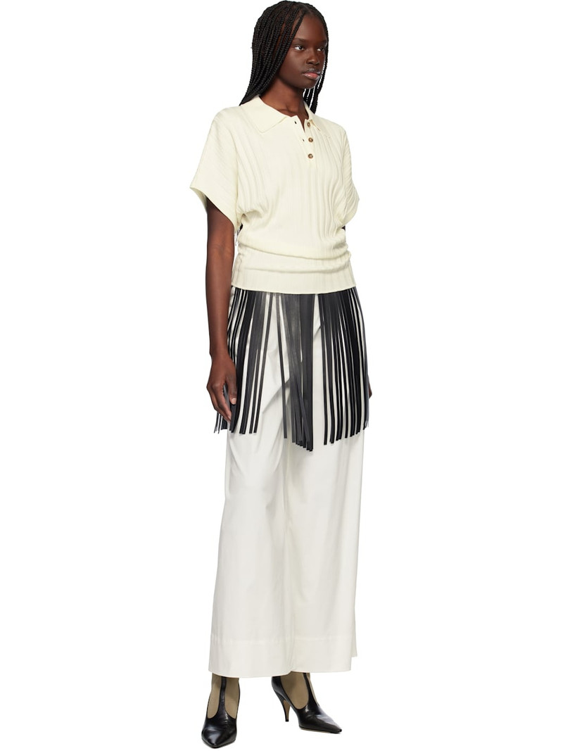 RECTO Off-White Dolman Sleeves Knit Polo outlook