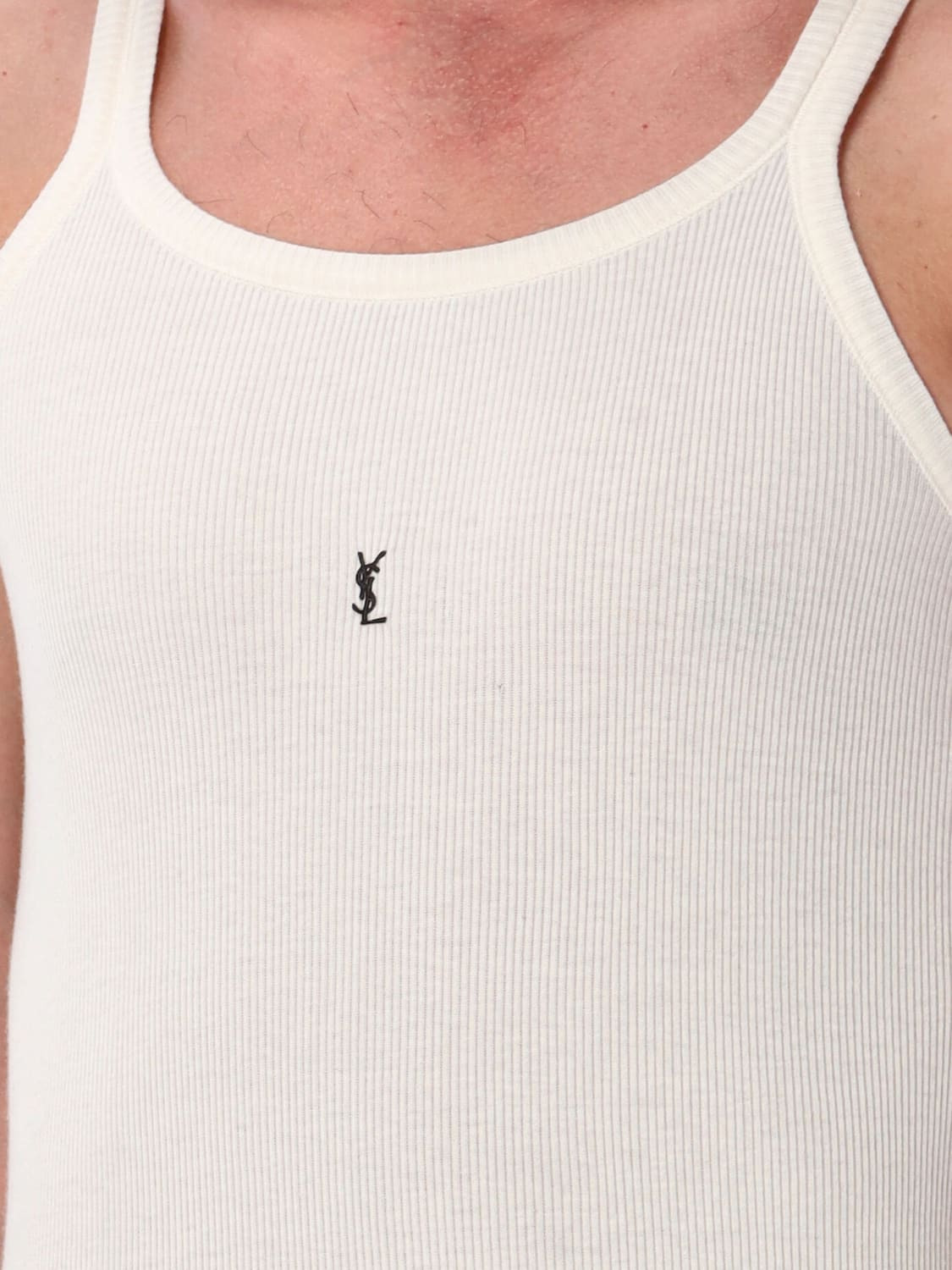Saint Laurent tank top with mini YSL logo - 3