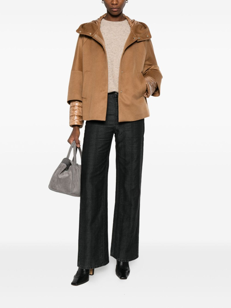 Herno hooded panelled jacket outlook