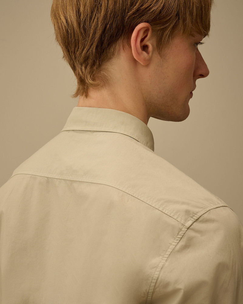 Popeline Long Sleeve Lens Button Shirt 6