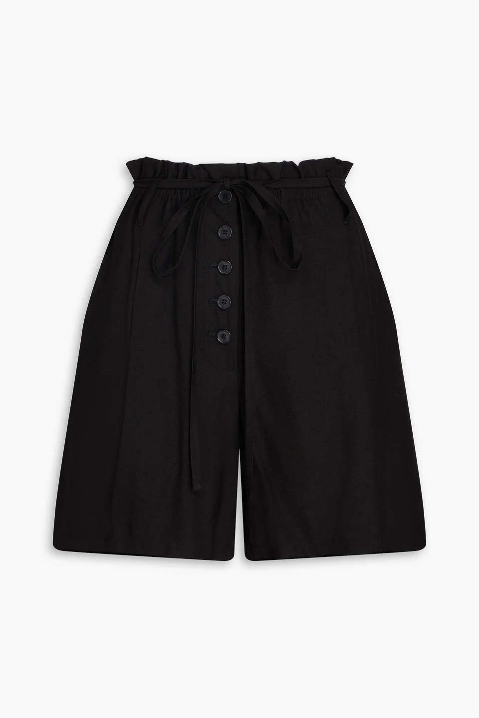 Cora belted twill shorts - 1