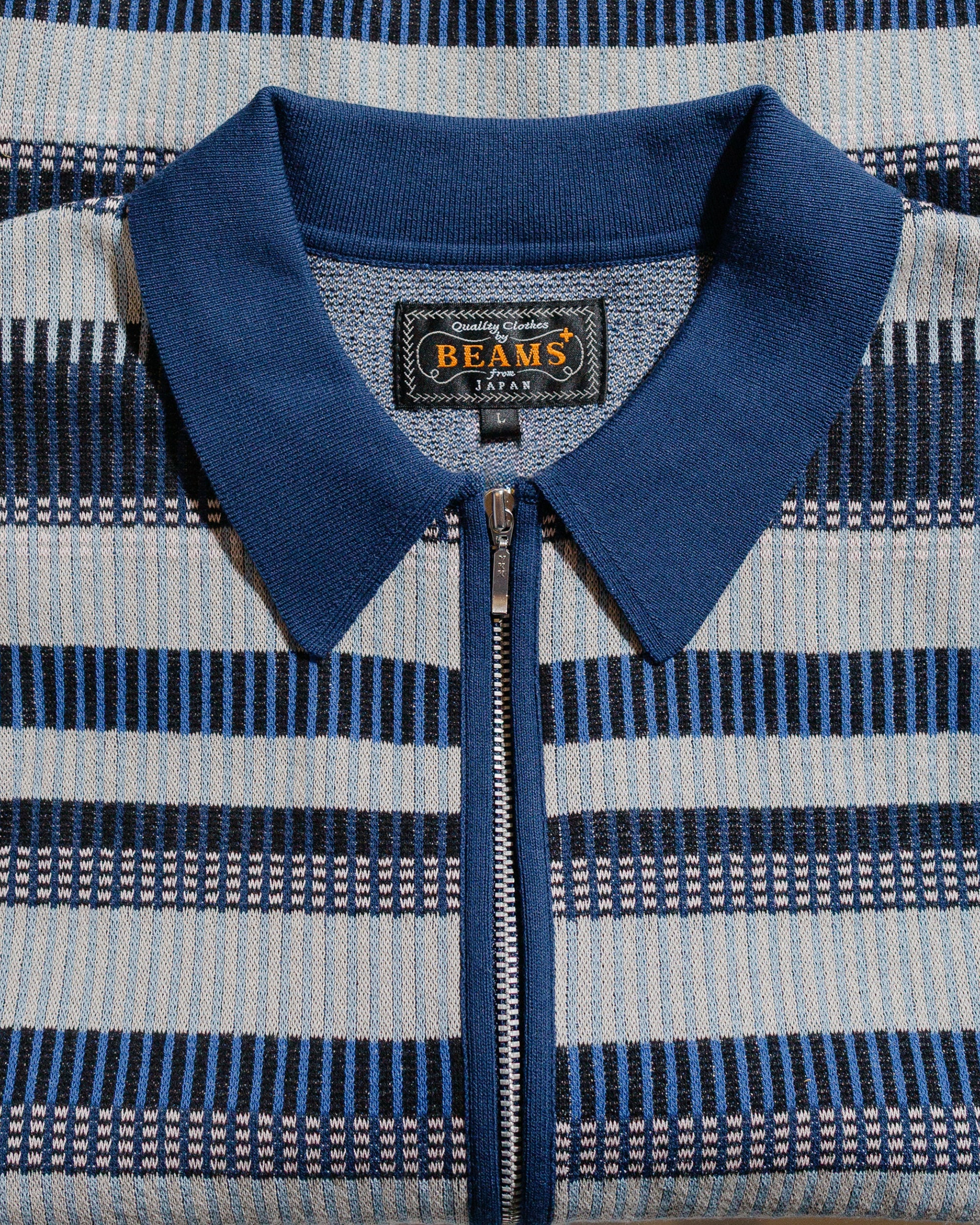 Half Zip Knit Polo Navy - 5