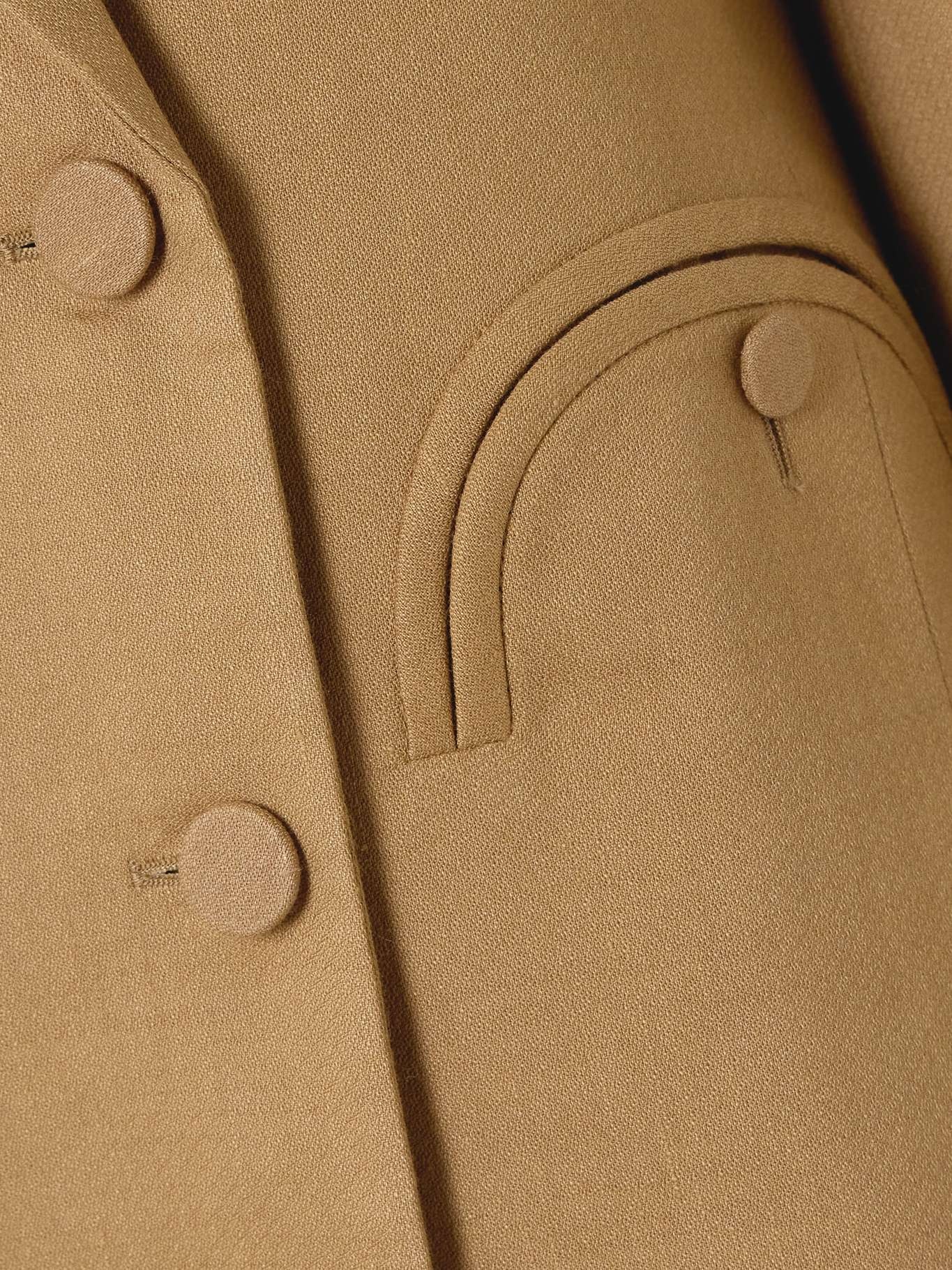 Cobia double-breasted linen, wool and mohair-blend blazer Brown - 5