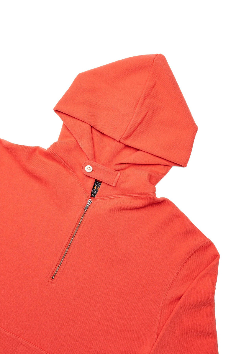 BEAMS PLUS Sweat Half Zip Hoodie - Red outlook