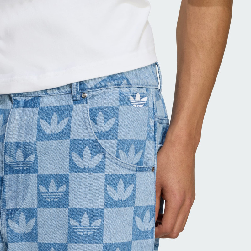 Monogram All Over Print Regular Denim Pants 5