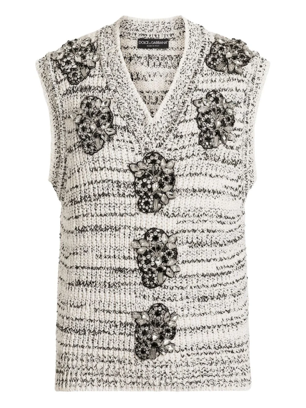 embellished V-neck vest - 1