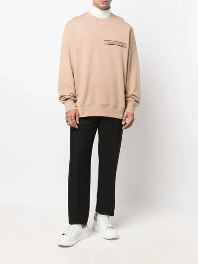 Alexander McQueen chest logo-patch detail sweatshirt outlook