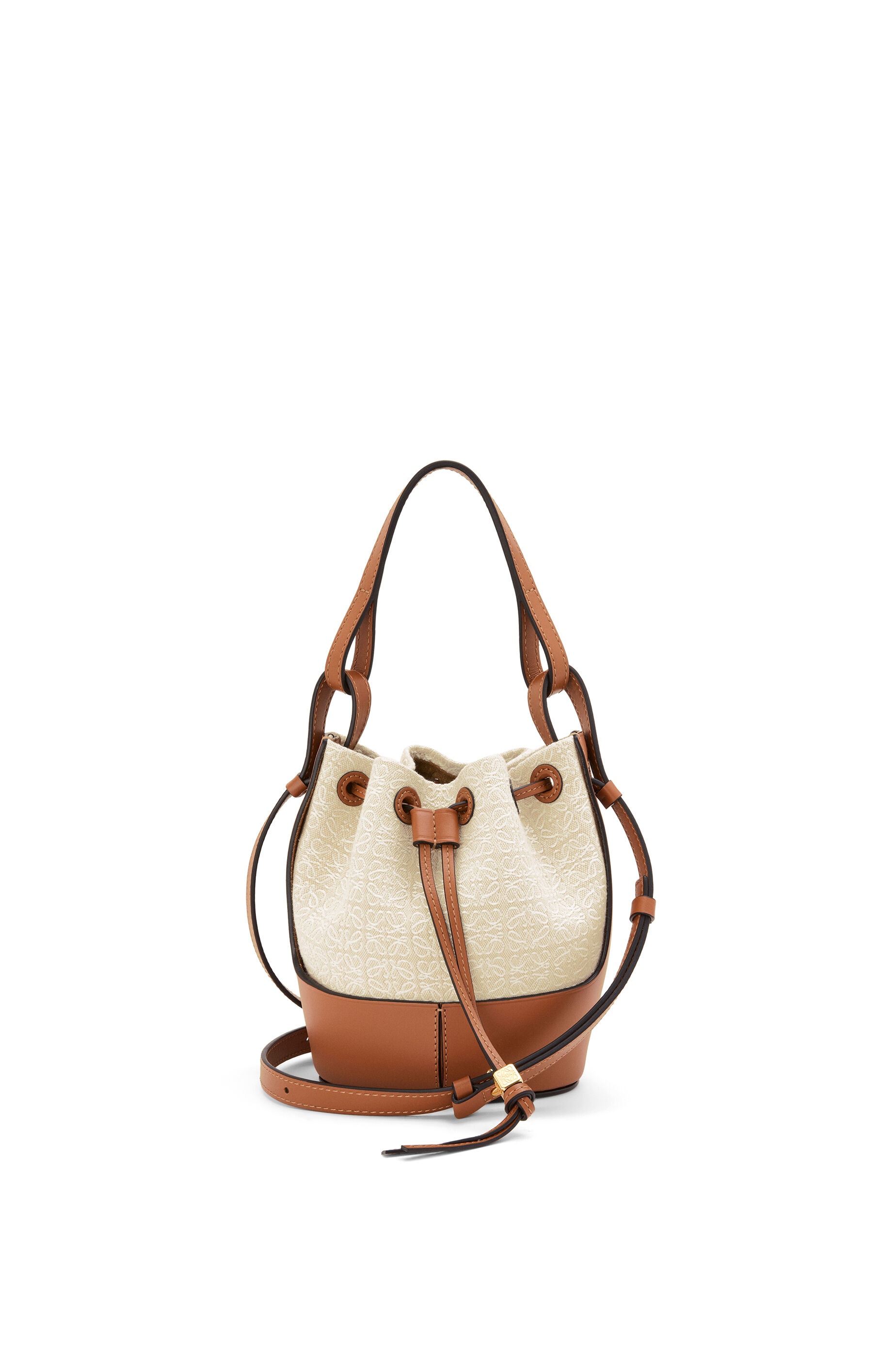 Mini Balloon bag in Anagram jacquard and calfskin - 1