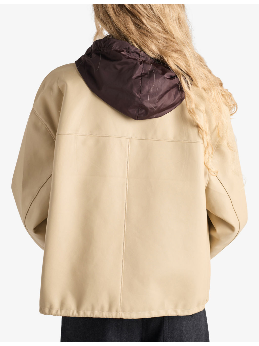 Triangle-Logo Blouson Leather Jacket - 4