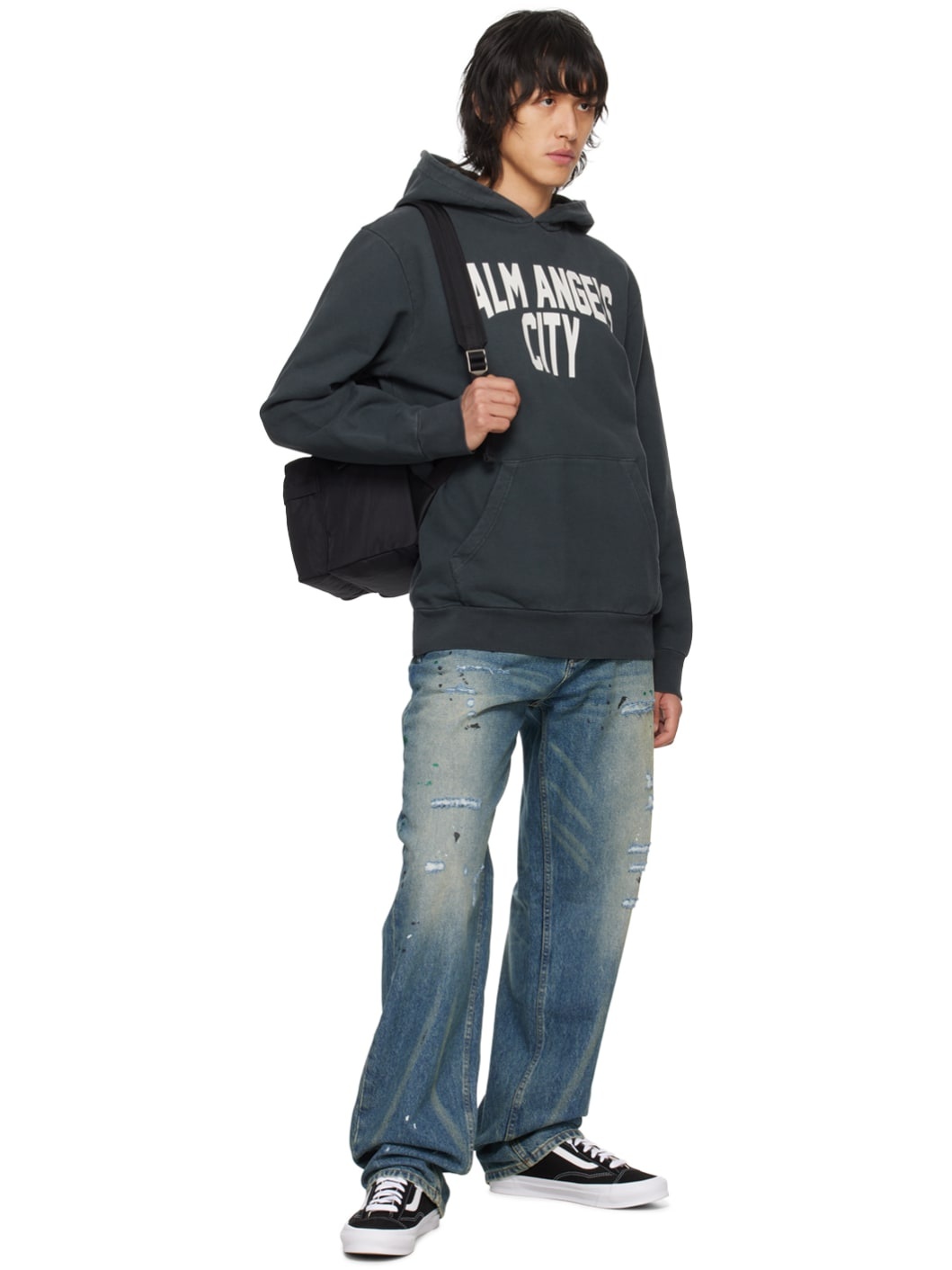 Gray City Washed Hoodie - 4