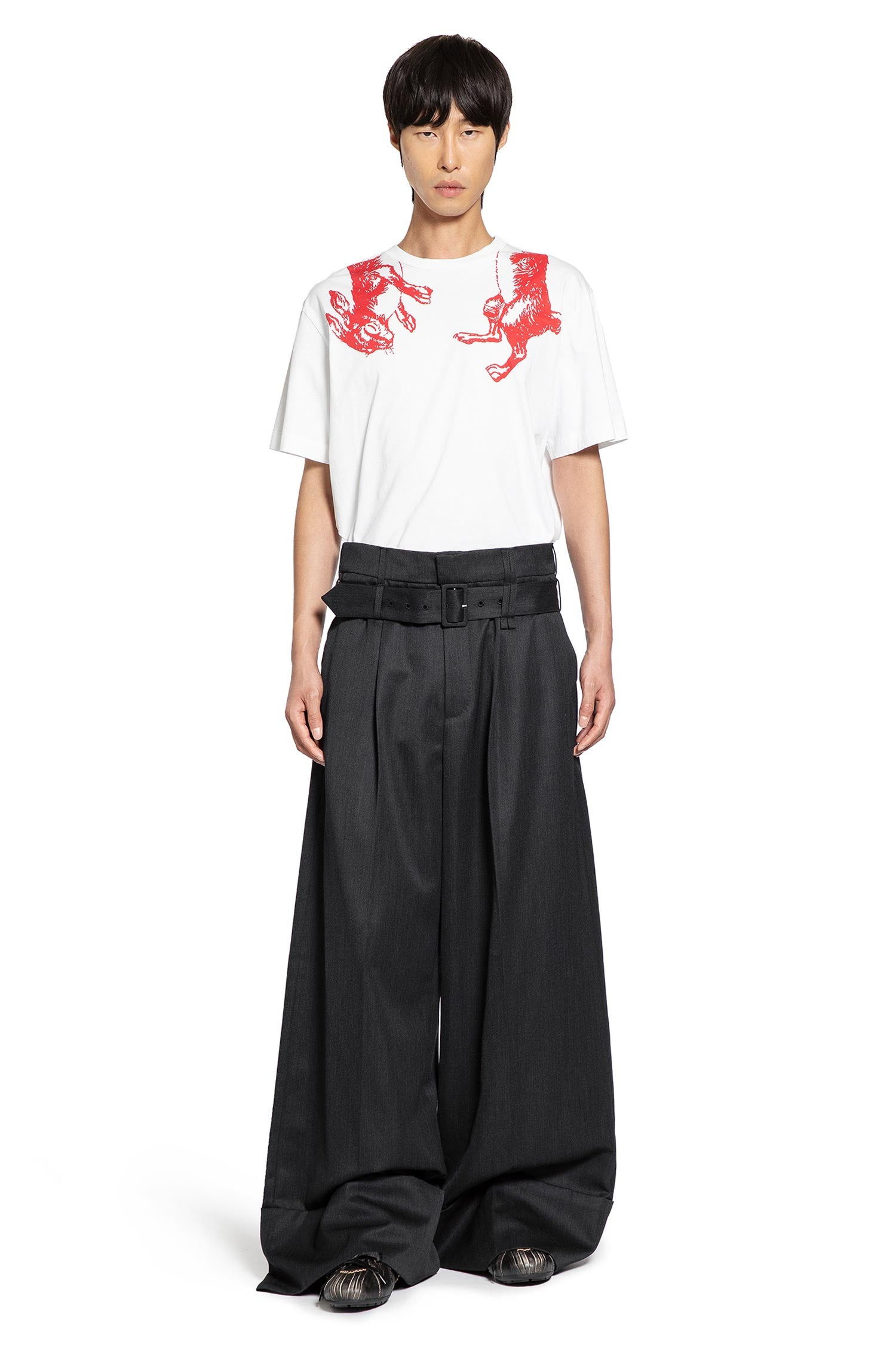 Hare Ilustration Print T-shirt - 5