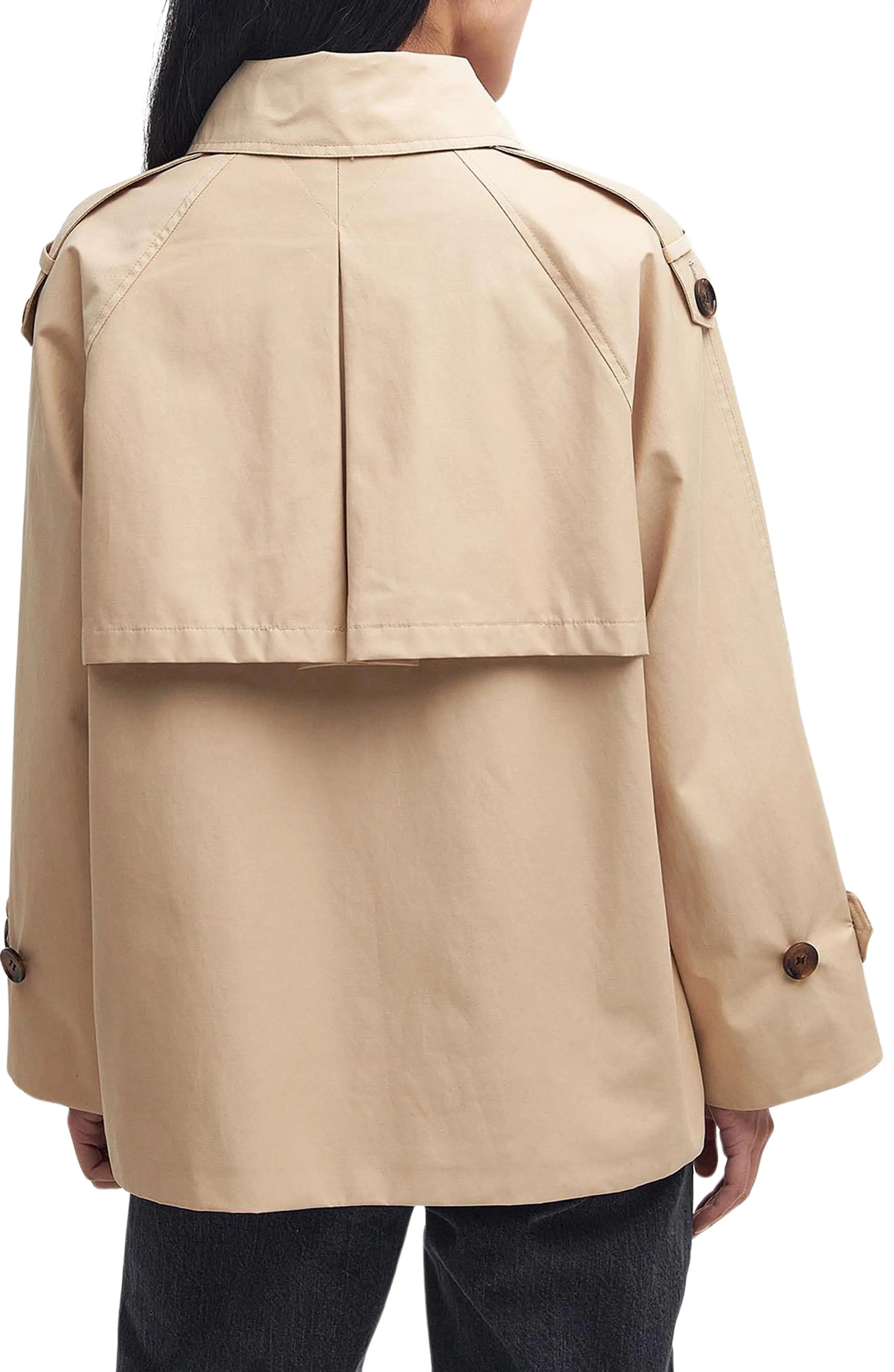 Annie Water Resistant Trench Jacket in Safari/Primrose Hessian - 2