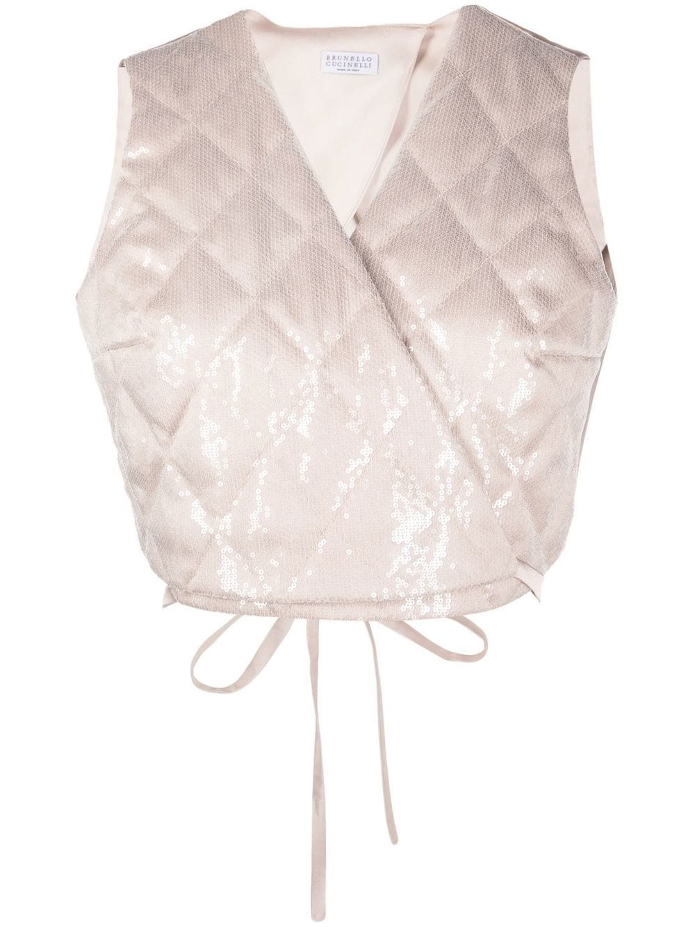 quilted wrap vest - 1