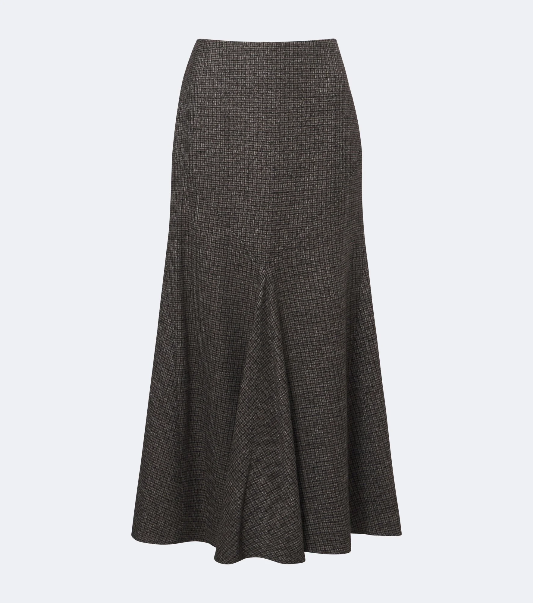 Checked wool midi skirt - 1
