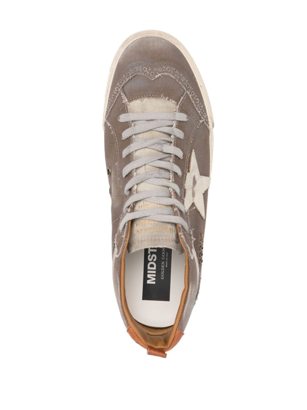 Mid Star distressed-effect sneakers - 4