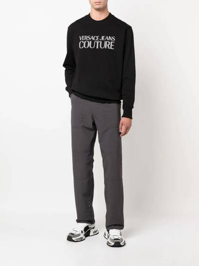 VERSACE JEANS COUTURE logo-print cotton sweatshirt outlook