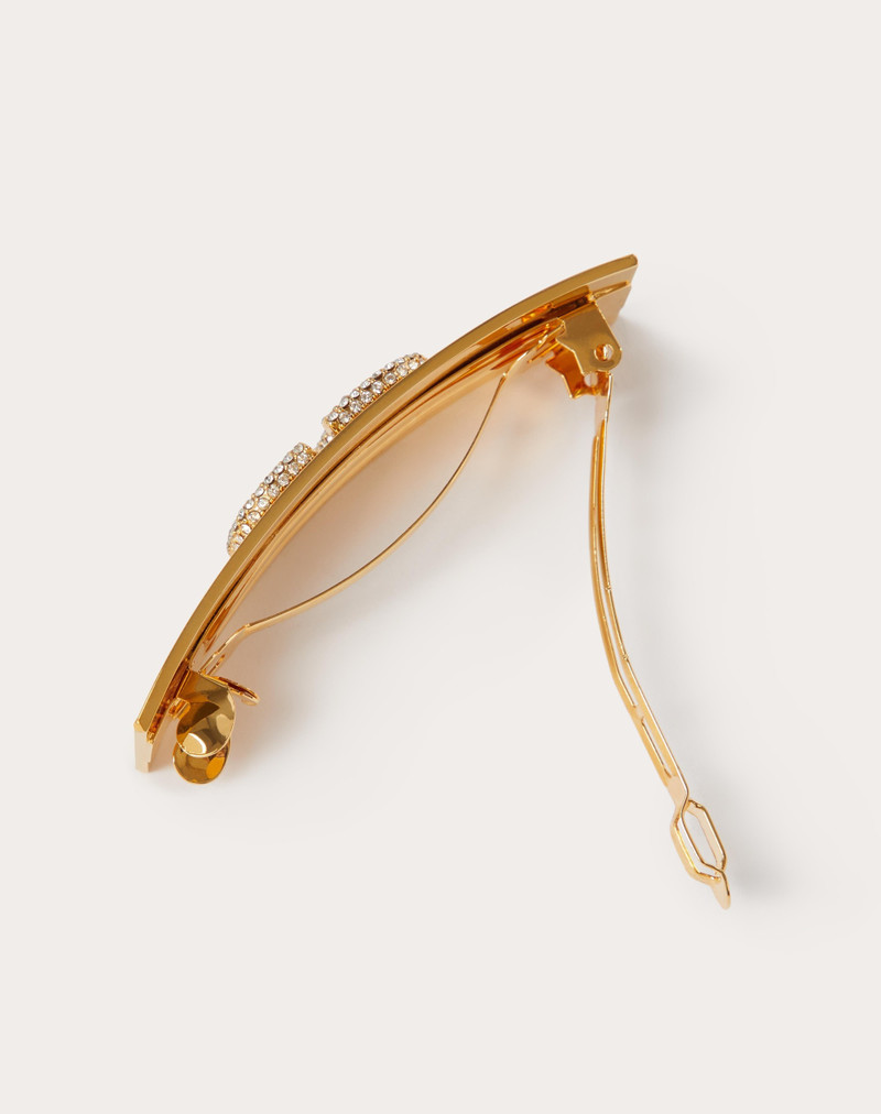 VLOGO SIGNATURE HAIR CLIP MADE IN METAL AND SWAROVSKI® CRYSTALS 3