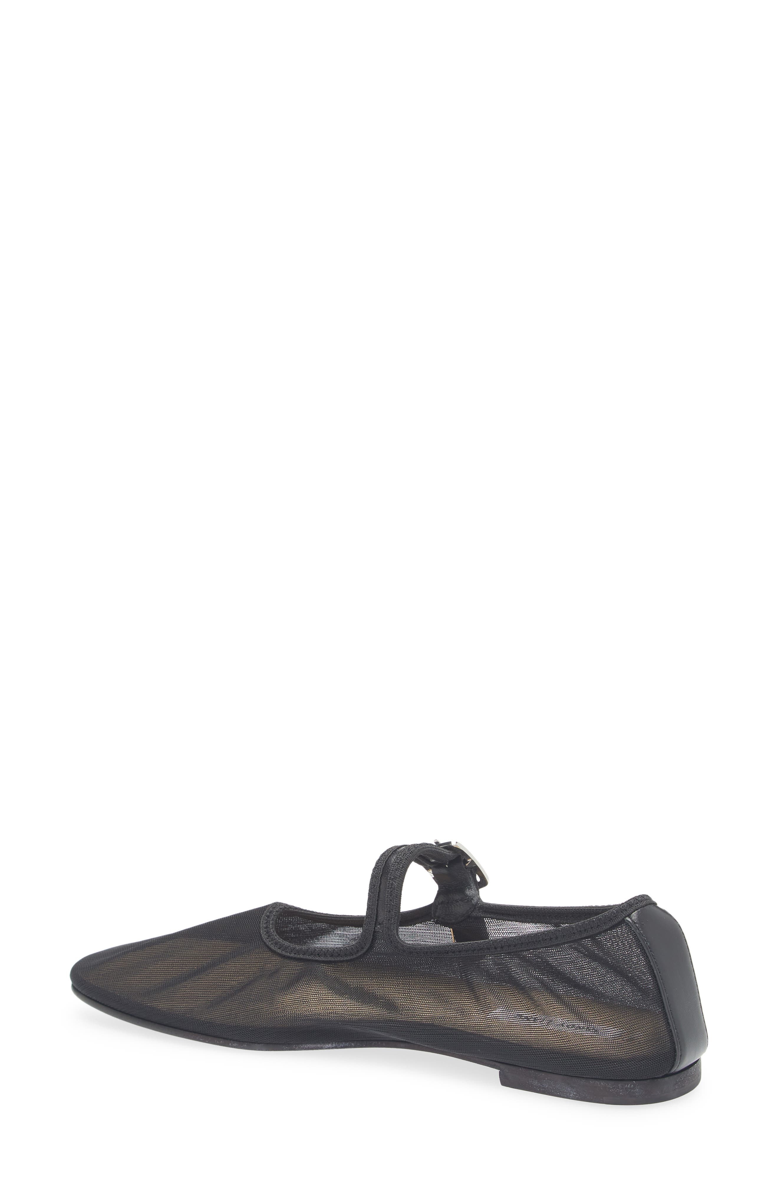 Sandy Liang Mesh Mary Jane Flat in Black at Nordstrom - 2