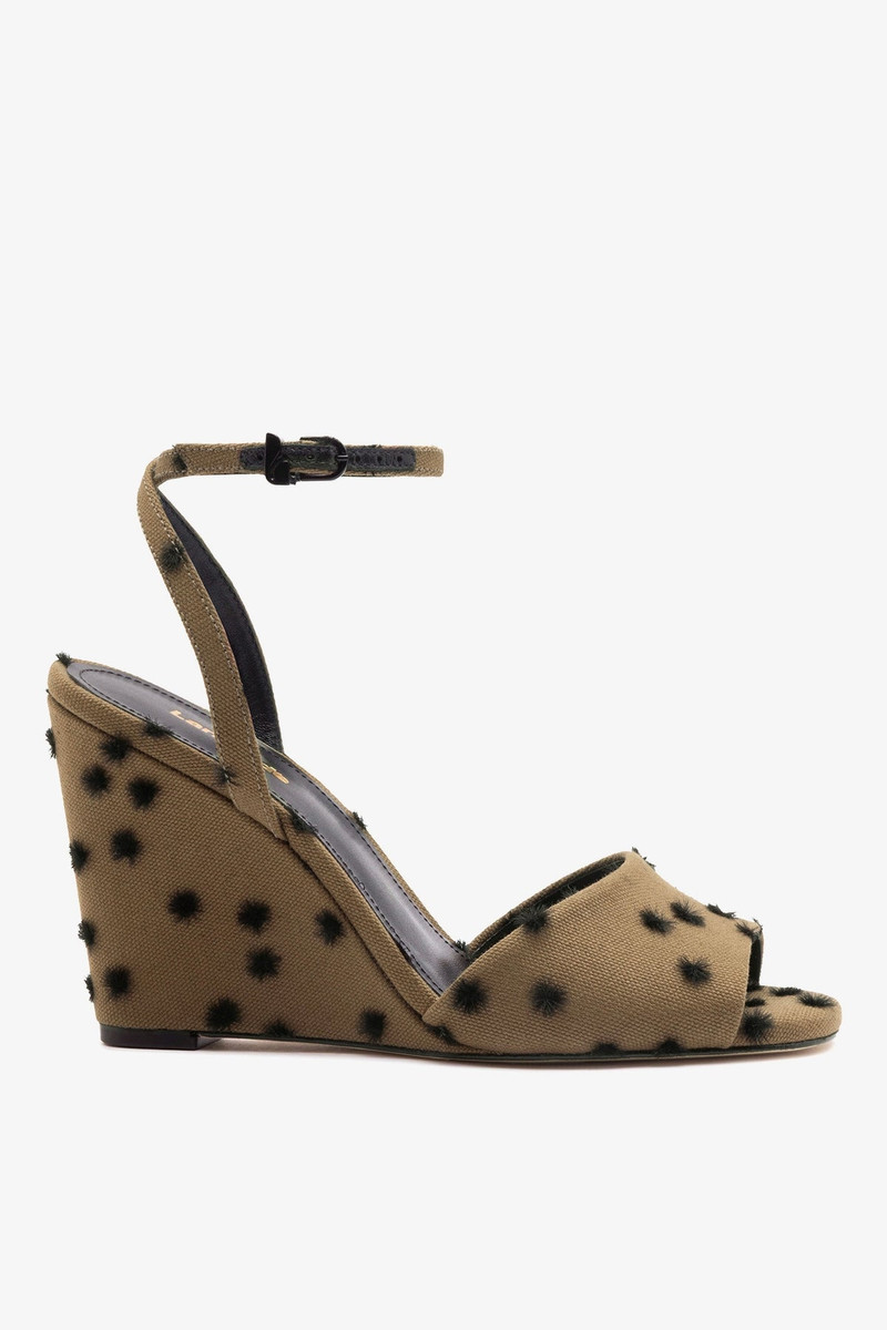 Yves Wedge Sandal Polka Dots Cinnamon 1