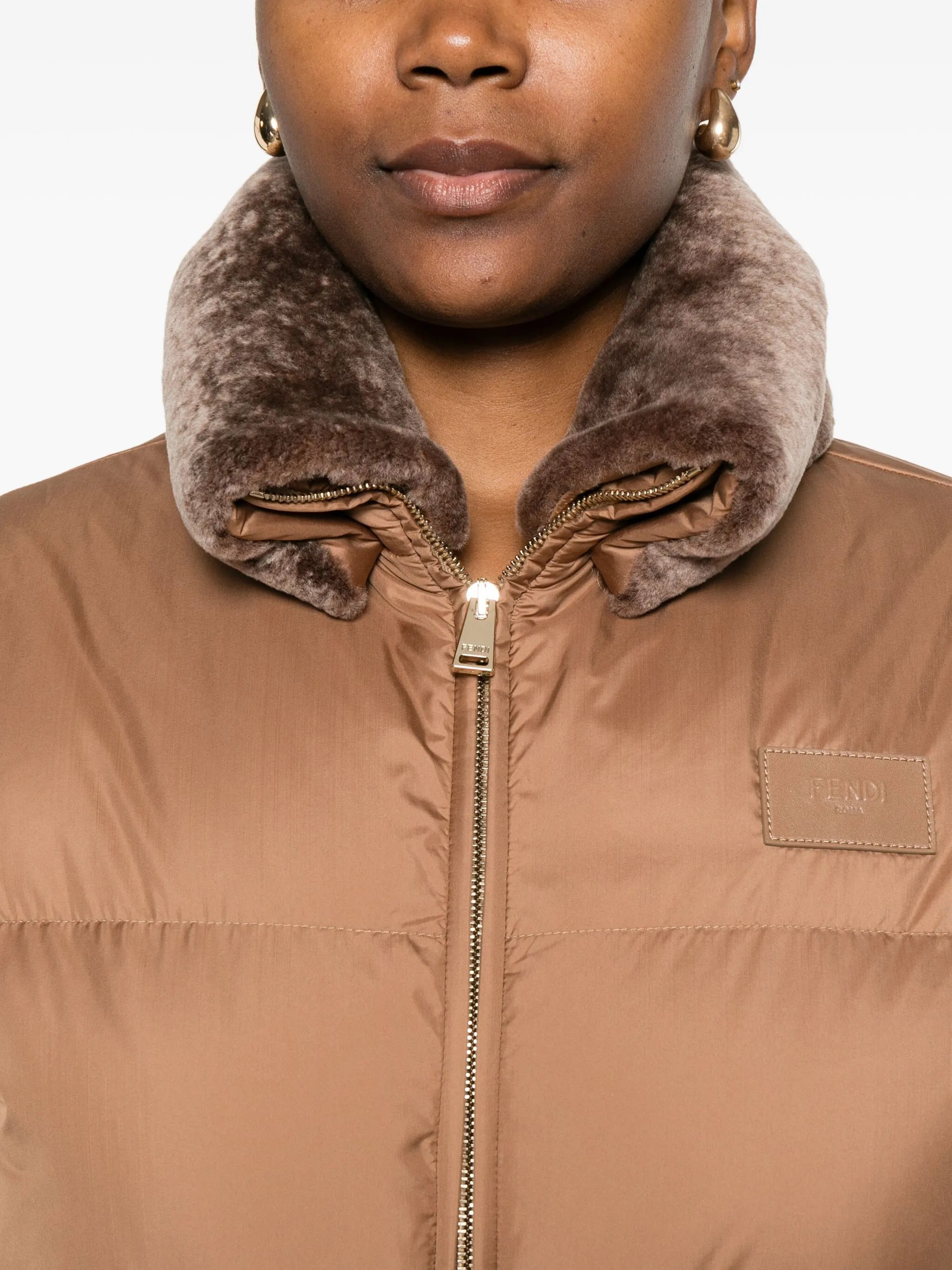 Fendi Shearling-collar Padded Jacket - 2