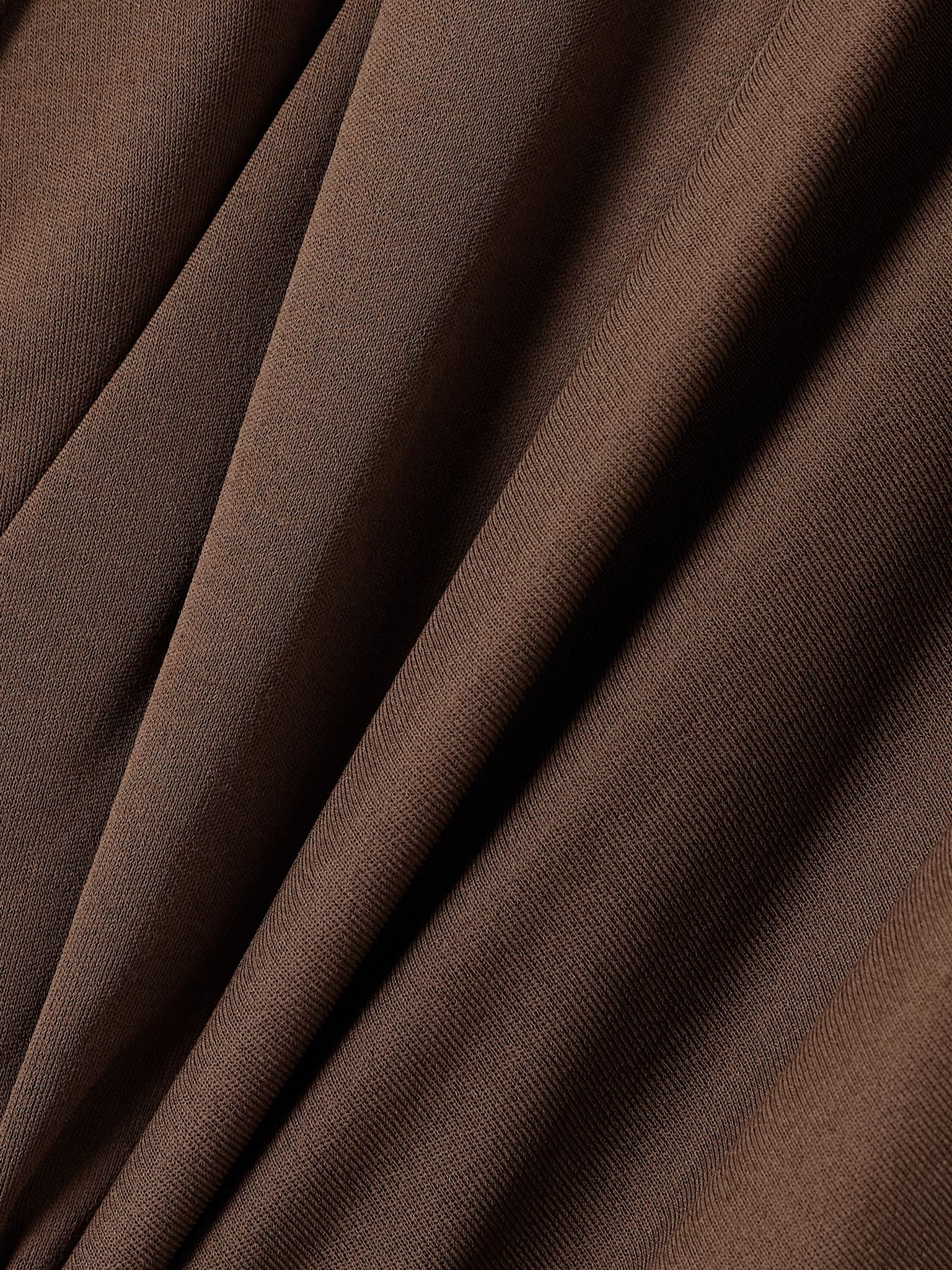 Draped jersey blouse Brown - 4