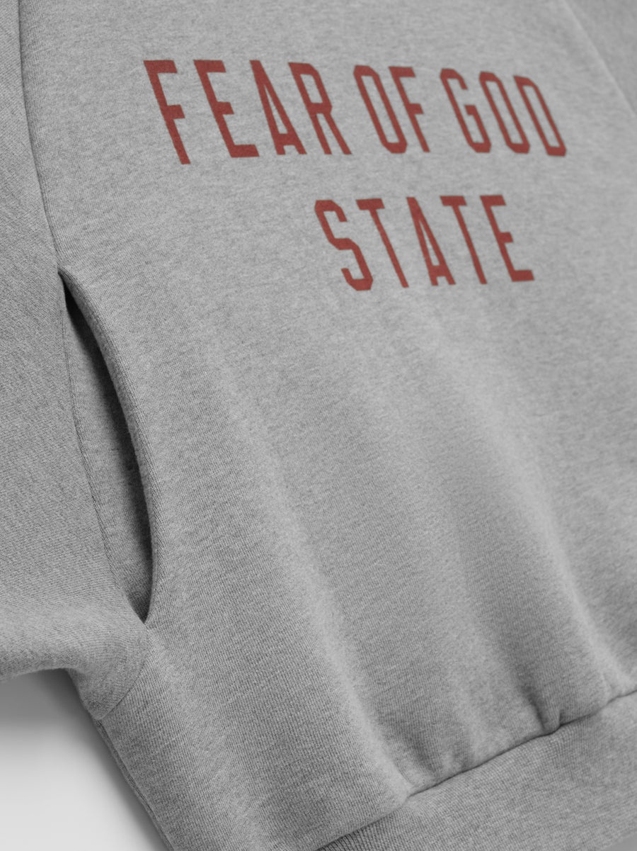 Womens Fleece Cropped Crewneck - 3