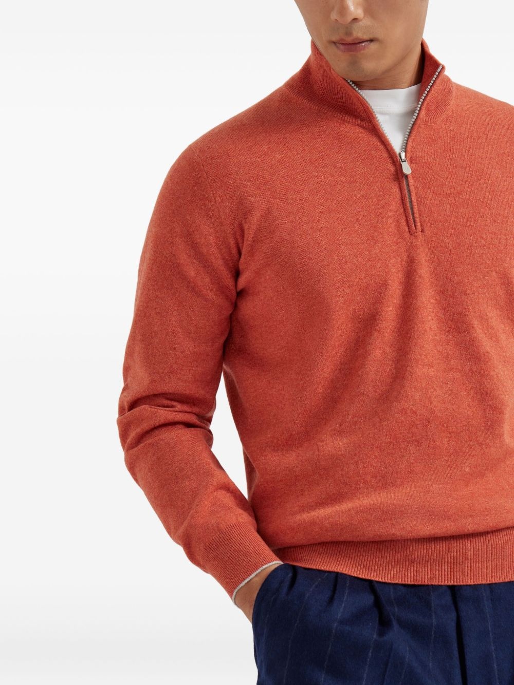 cashmere half-zip sweater - 5