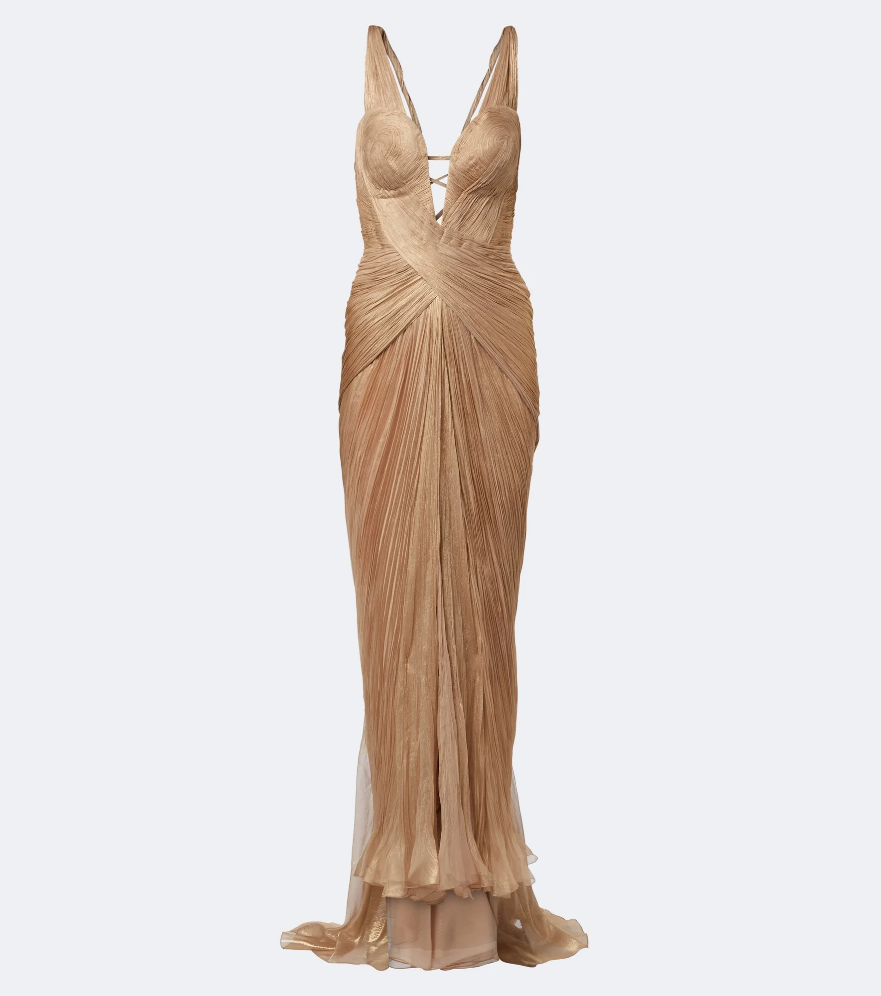 Corinna silk muslin bustier gown - 1