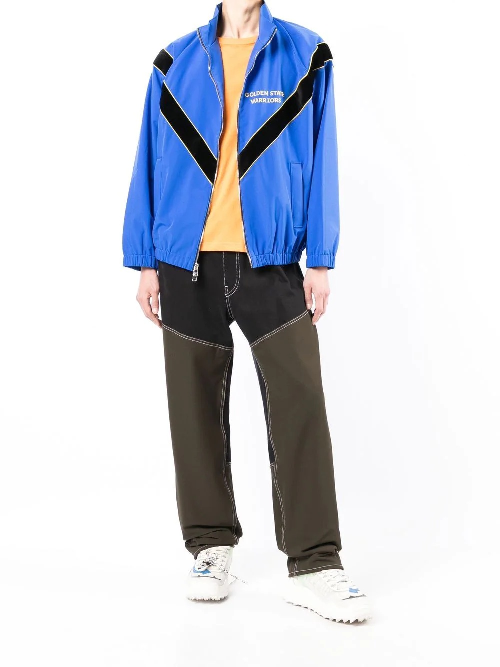 Warriors contrast stripe track jacket - 2