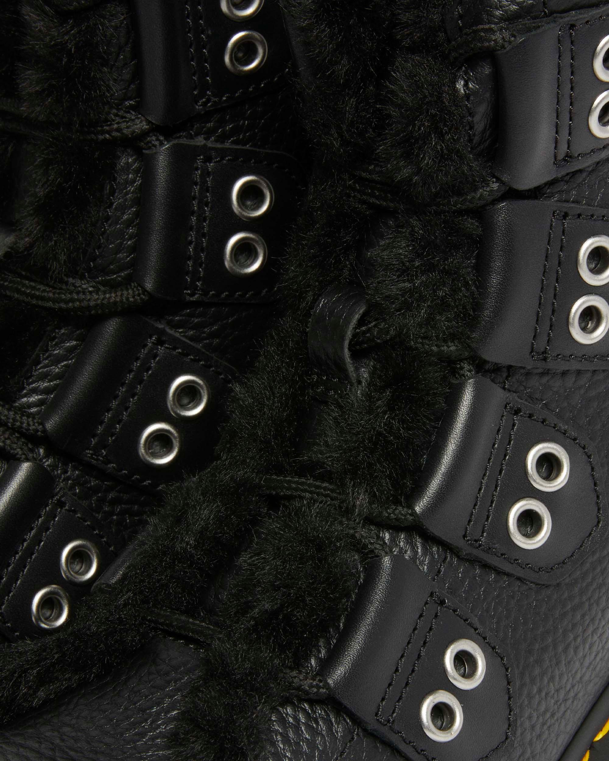1460 Faux Fur Lined Leather Lace Up Boots - 4