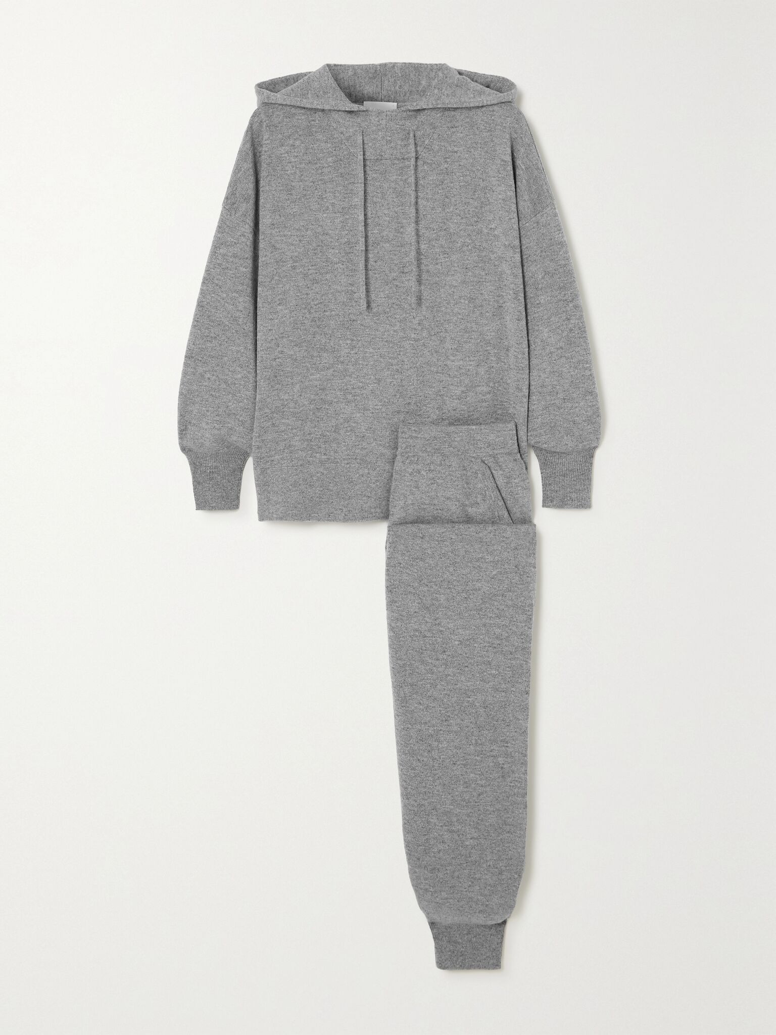 Cashmere hoodie and track pants set Gray - 1