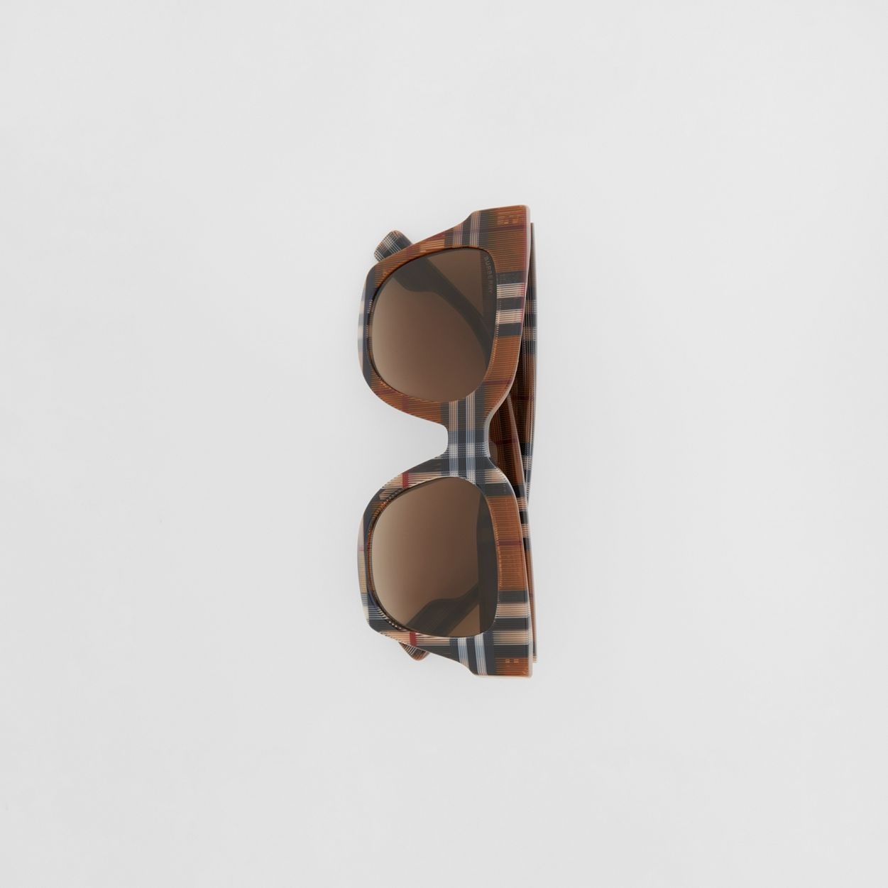Check Bio-acetate Square Frame Sunglasses - 4