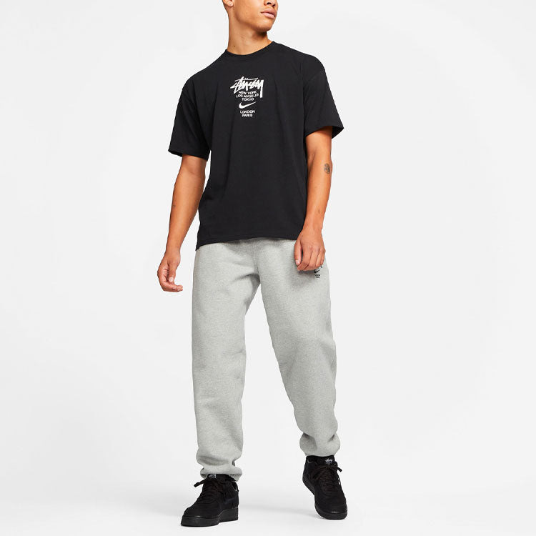 Nike x Stussy Crossover Round Neck Pullover Short Sleeve Asia Edition Black DD3342-010 - 5