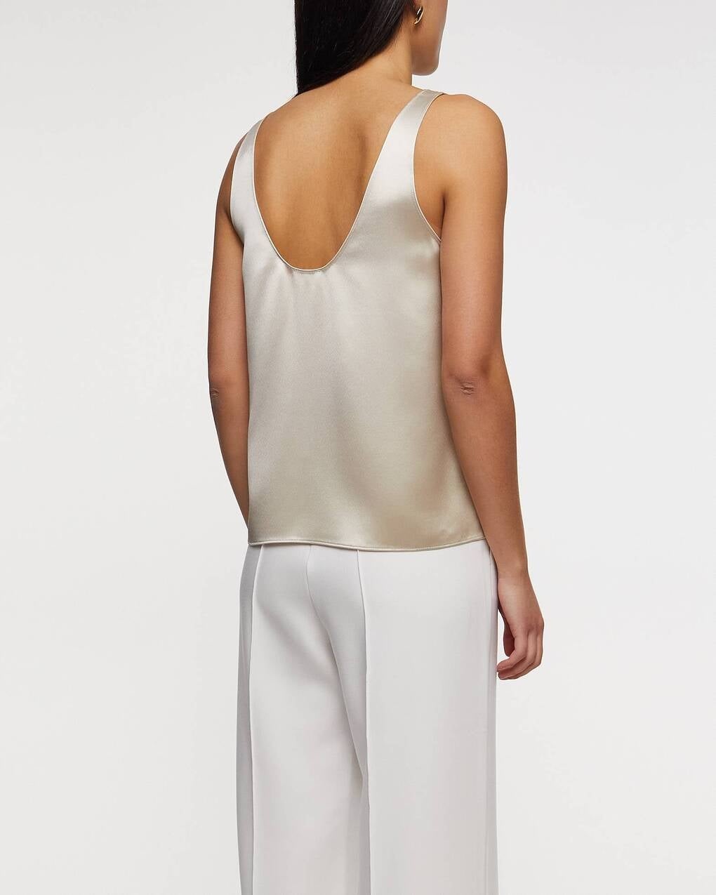 Top Romy Satin Tank  Pearl - 4