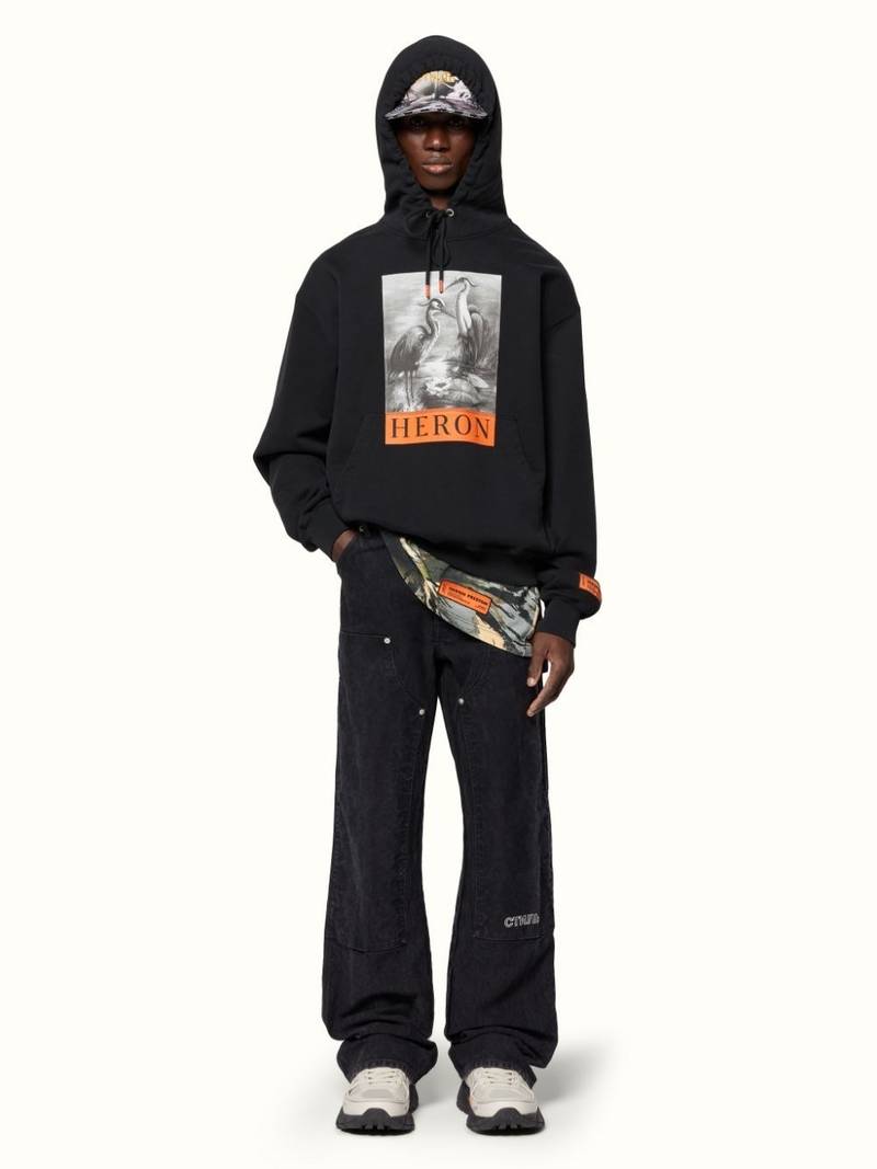 Heron Preston graphic-print pullover hoodie outlook