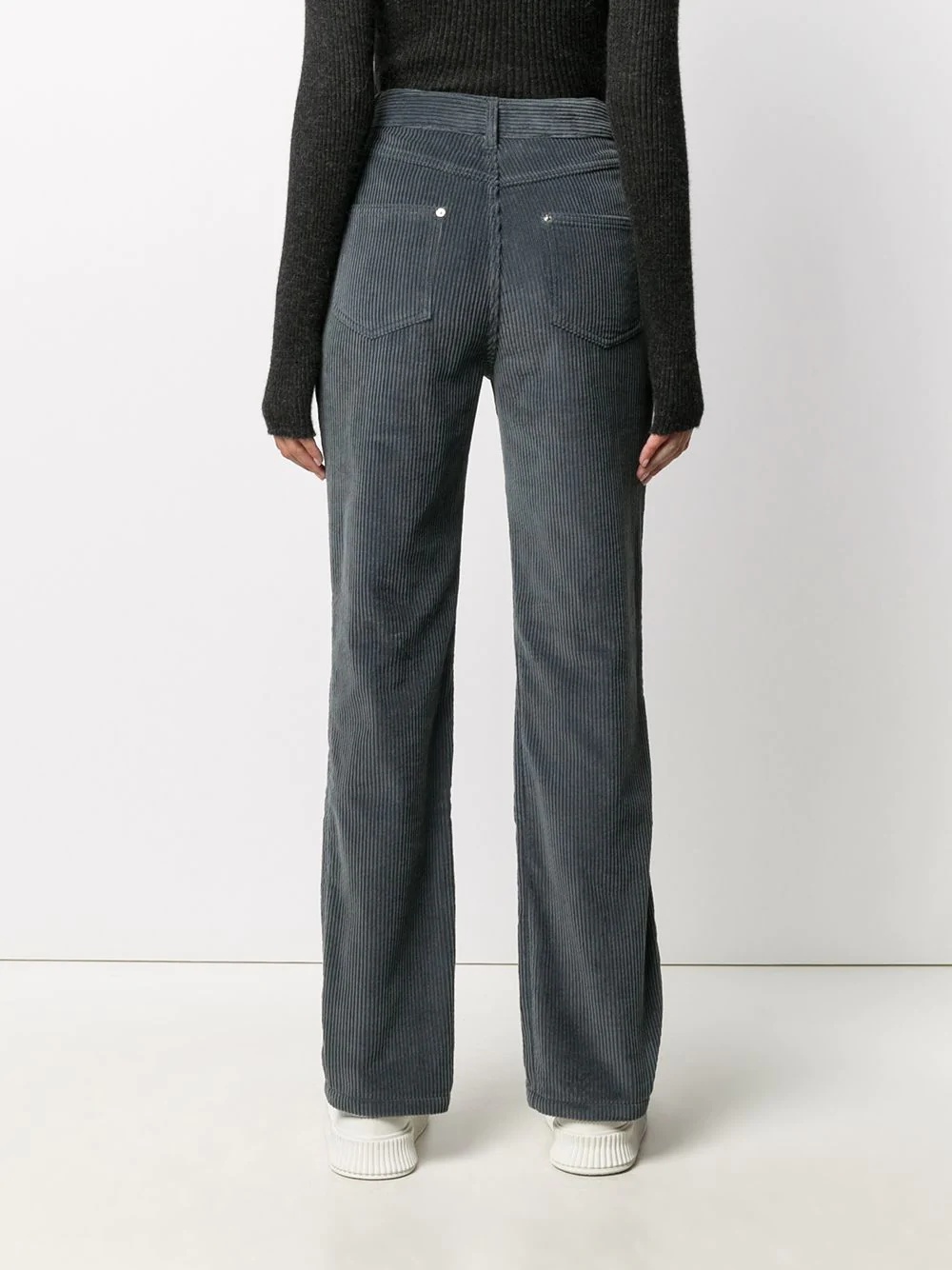 corduroy high-waisted trousers - 3